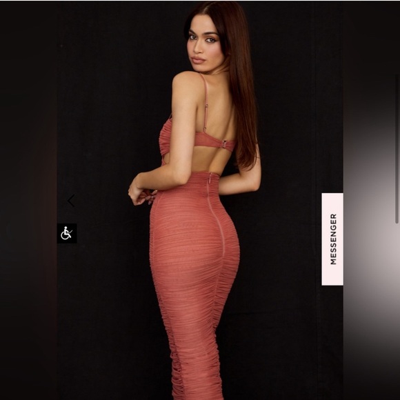 House of CB Tibi dress in rose XS - Picture 3 of 5